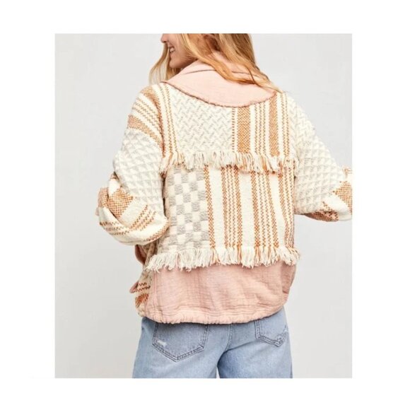 Free People Everything Nice Jacket in Sugar Rose Combo - Picture 4 of 16